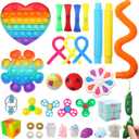 Fidget Simple Fidget Pack, 35pcs Fidget Toys Set with Popping Fidget Sensory Toys for Kids and Adults, Stress Relief Kit Gifts for Party Favors Classroom Prizes Easter Basket Stuffers Egg Fillers