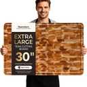 Teak Wood 30in Noodle Board End Grain Large Cutting Board for Kitchen, 30*20 inch
