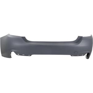 Rear Primed Bumper Cover Replacement for BMW 428I 435I 2014-2016 & 430I 440I 2017-2020 & xDrive 2014-2020 without Park Assist Sensor Cut-out