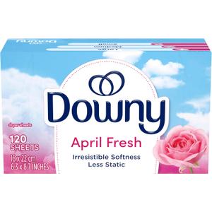 Downy Fabric Softener Dryer Sheets, April Fresh Scent, 120 Count, Pack of 3