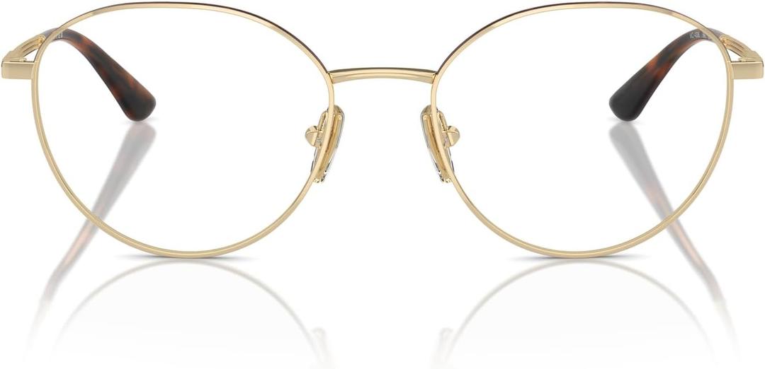 Vogue Eyewear Women's Vo4306 Round Prescription Eyewear Frames (Pale Gold/Top Havana/Demo Lens)