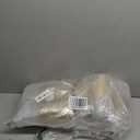 Ciaell 200PCS Gold Plastic Cups  9Oz Heavy Duty Disposable Clear Plastic Cups with Gold Rim for Wine, Cocktail, Party & Wedding