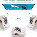 AAJK 80 inch Projector Screen, Washable Projector Screen 16:9 Foldable Anti-Crease Portable Projector Movies Screen for Home Theater Outdoor Indoor Support Double Sided Projection