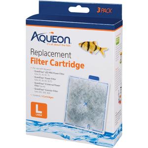 Aqueon Aquarium Fish Tank Replacement Filter Cartridges Large - 3 pack (Multi-colored)