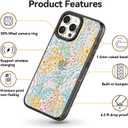 Compatible for iPhone 13 Pro Max Case Cute - Durable Shockproof 6.6 ft Drop Impact Phone Case - Blue Spring Design for iPhone 13 Pro Max 6.7" Black