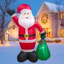 8 FT Christmas Inflatable Outdoor Decoration, Blow up Giant Inflatable Santa Claus with Gift Box, Inflatable Christmas Decorations for Yard, Indoor, Outdoor, Garden, Lawn, Winter Decor