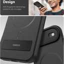 Magnetic for iPhone air Case with Stand[Compatible with MagSafe] Slim Invisible Kickstand, Protective Anti-Fingerprint Phone Cove for iPhone air Case 6.5, Black