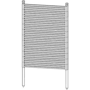Patio Privacy Fence Screen, Outdoor Metal Slatted Decorative Privacy Screen and Panels Freestanding for Patio Divider, Decorative Slatted Fencing (6x3FT / 180x90cm)