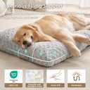 EHEYCIGA Washable Large Dog Bed for Crate 35x23 Inch, Reversible Kennel Pad for Dogs Weight Up to 45 lbs, Plush and Comfy Pet Sleeping Mat, Grey