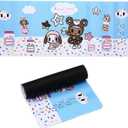 tokidoki Cute Mouse Pad for Desk, Kawaii Gaming Mouse Pad, Large XXL Computer Laptop Mice Pad 3mm Anti-Slip Rubber Base with Stitched Edges for Gamer, Office & Home 35.43 x 15.75 in, Large35.43 x 15.75 in