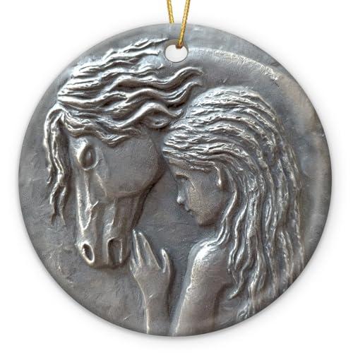Horse Ornament Gifts for Women, Teenage Girls, Unique Horse Christmas Ornament 2025, Meaningful Gifts for Animal Lovers, Farmers for Farmhouse Decor, Christmas Tree Decorations
