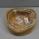 QYLZ 3 Pack Small Woven Gift Basket with Bags, Empty Three sizes Durable Baskets with Ribbons, Envelopes and Cards, for Birthday Baby Shower Raffle Burr Fundraiser, Cotton Rope Room Shelf Storage