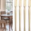 Btowin 29x2.3x2.3inch Solid Wood Slim Dining Table Legs, 4 Pcs, Unfinished