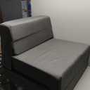 Fvkind Convertible Sleeper Chair, Removable Cover, Single Size, Gray