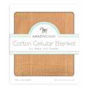 Amazing Baby Cellular Blanket, Premium Cotton Knit, Ultra Soft, Breathable, Cozy Gift for Baby Boys and Girls, Favorite Toddler Blanket, 44 x 44 inches (112 x 112 cm), Butterum