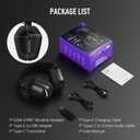 EKSA 2.4GHz Wireless Gaming Headset for PS5/PS4, PC, Switch, Mac, Bluetooth 5.4 Gaming Headphones with Noise Cancelling Microphone, 169g Ultralight, RGB, Type-C, 35H Battery, Wired Computer Headphones