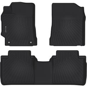 Floor Mats for 2012-2017 Toyota Camry (Include Hybrid) All Weather Protection TPE Rubber Full Set Automotive Floor Liners for 2017 Camry Hybrid Accessories, Odorless Anti-Slip, 1st & 2nd Row, Black