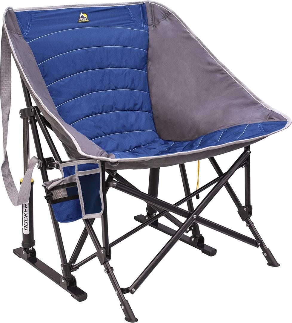 GCI Outdoor MaxRelax Pod Rocker Portable Rocking Chair & Outdoor Camping Chair, Royal Blue