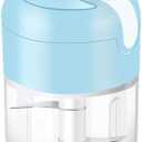 EASYSPEED Electric Garlic Chopper 1Cup, Mini USB Charging Wireless Food Processor with 304 Stainless Steel, 2 Sharp Blades, Portable Kitchen Meat Grinder for Onion, Garlic, Ginger, Baby Food