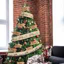 2 x Jenaai 24 Christian Christmas Ornaments with 3 Pcs 27.5 in Nativity Scene Burlap Ribbons Kraft Paper Jesus Name Christmas Tree Ornament Nativity Xmas Tree Hanging Decor Religious Gift for Church Home