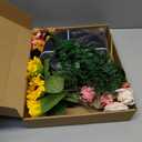 Hoteam Black Graduation Flower Bouquet Grad Centerpiece Graduation Cap Flower Boxes Mini Plush Bear with Grad Hat Floral Arrangements Gift Box Set for Table Ceremony Party Favors Celebration Supplies
