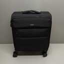 LUGGEX 18x14x8 Underseat Carry On Luggage with Spinner Wheels, UDS Softside Lightweight Suitcase for 2-Day Travel(UX-Pro, Black, 18x14x8)