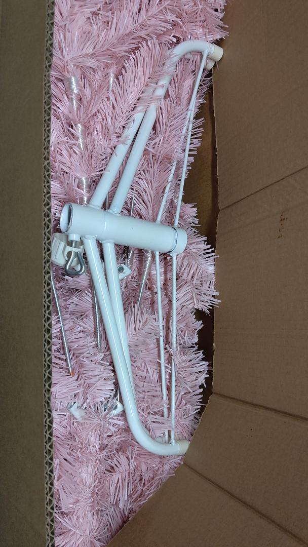 Artificial Hinged Christmas Tree with Sturdy Metal Stand for Home, 6ft