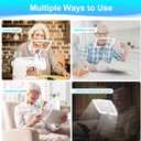 Hands Free Magnifying Glass with Light for Reading, 5X Large Page Neck Magnifier with 50 LED Lights, Flexible Gooseneck Magnifier for Books, Sewing, Crafts, Seniors Low Vision