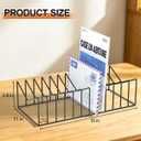 4 Sets 12 Sections Metal Desk Organizer,Office File Holder for Clipboard,Manila Folder,Book & Magazine, Iron Desktop Storage for Kitchen Utensil & Cable,Home Office Organization