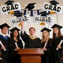2 x Graduation Cap Balloon Grad Balloons Graduation Diploma, Cap, and Hat Balloons for Class of 2026 Party Decorations