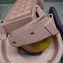 3 in 1 Toddler Potty Training Seat Chair with Ladder and Basin for Boys and Girls, Adjustable Kids Potty Training Seat for Toilet with Anti-Slip Wide Steps and Safety Handles (Pink)
