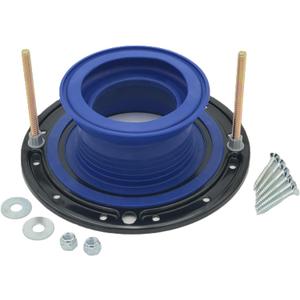 One N Done Toilet Flange Repair Kit - Toilet Kit For Low or Broken Toilet Flange. Toilet Wax Ring Replacement Kit W/Toilet Flange Extender Kit. No Wax Ring For Toilet Bowl Or Toilet Seal Required (1) (Blue)