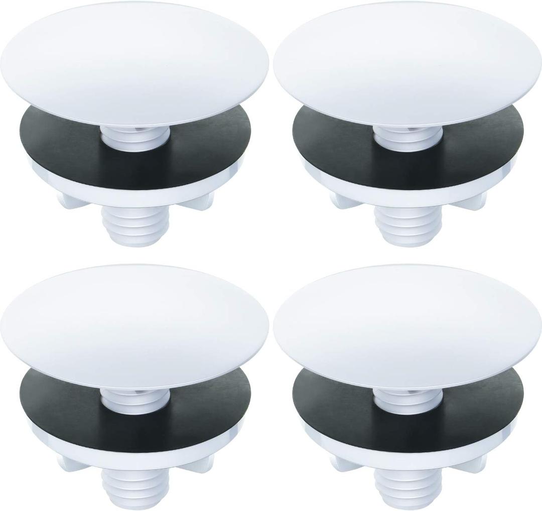 WILLBOND 4 Pieces Kitchen Sink Hole Cover Faucet Cap Kitchen Sink Tap Hole Plate Stopper Cover Blanking Metal Plug