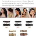 NAISIER Braided Hair Headband 2 Pcs Chunky Wide head bands for women's Hair Plaited Headband High Elasticity Braids for women(Mix Blonde)