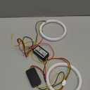 Qasim 1-Pair 90MM White+Amber Switchback 108SMD 4014 LED Halo Ring Angel Eyes Led DRL Fog Light Turn Signal Lamps 12V