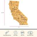 Totally Bamboo Destination California State Shaped Cutting Board, Charcuterie and Cheese Serving Board  California Gift for Home Dcor or Everyday Kitchen Use