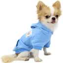 LOPHIPETS Dog Cotton Hoodies Sweatshirts for Small Dogs Chihuahua Puppy Clothes Cold Weather Coat-Cambridge Blue/S