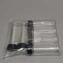 PATIKIL 6pcs 30ml Small Clear Glass Vials with Black Screw Cap, Borosilicate Glass Graduated Sample Bottles for Solid Liquid Powder Storage