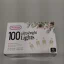 PREXTEX 100-Count Ultra Bright Christmas Lights - 20 ft Clear StringLights on White Wire - Incandescent Xmas TreeLights for Indoor and Outdoor Decorations