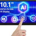 ELECROW ESP32 Display 1024x600, 10.1 Inch HMI ESP32-P4 IPS Touch Screen, Support AI Speech Interaction, ESP32-P4 Dual-Core Processor, Up to 400MHz, Compatible with Arduino, ESP-IDF (Without Camera)