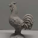 Rooster Statue Chicken Figurine Cement Rooster Figurine Figurines Artwork for Outdoor, Backyard, Patio and Home Kitchen Decoration