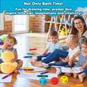 2 x Garybank 12 Pack Bath Crayons for Toddlers 1-3, with 3 Drawing Prompt Dice, Non-toxic Formula Bathtub Crayons, Washable & Smoothly Paint Wet and Dry On Wall, Easy Grip Shell to Draw