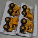 Construction Truck Toys for Toddlers 1-3, Push and Go Toy Vehicles Set with Mixer, Dump Truck, Excavator, Bulldozer, Friction Powered Cars for Boys and Girls, Gift for 2 3 4 5 Year Old Kids (Yellow), 4 Pcs