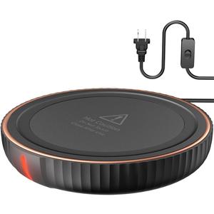 HouseGem Large Candle Warmer Plate,Ideal Desk Cup Warmer for Coffee, Beverages, Milk & Tea (Black)