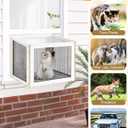 Cat Window Box with Clear Roof, Fits 25"-43" Vertical Windows