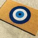 Evil Eye Doormat, Positive Vibes, Outdoor Rug, Welcome Mat, Housewarming Gift, 16x24 Inch Doormat