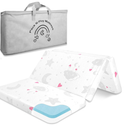 Pack and Play Mattress Trifold - 38"x26"x3'' Dual-Sided Memory Foam Pack N Play Mattresses - Portable Baby Crib Mattress with Breathable Removable Cover 