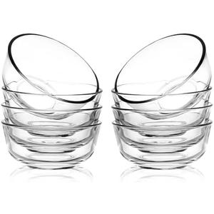 Sweejar Small Glass Bowls Set, 8 oz Prep Bowls for Cooking, 4 inch Bowls for Kitchen, Dessert Bowls for Ice Cream, Serving Bowls for Dipping, 9 pack