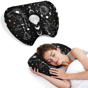 Ear Piercing Pillow for Side Sleepers with Washable Cover Pillows with Holes for Ear Pain,Donut Pillow for Adults CNH Ear Pain Relief Pressure Sores Ear Pillow with Hole in Center (17.5"x12.6")