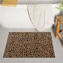 Bathroom Rugs Leopard Print Bath Mats Cheetah Fluffy Rug 24X36 Inch Bath Mat Non Slip Bathroom Rug Washable Bath Mat Shower Rugs for Sink Shower Vanity